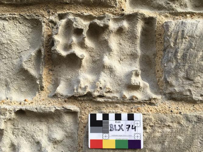 Powdering Reigate Stone at the Bell Tower, Tower of London
