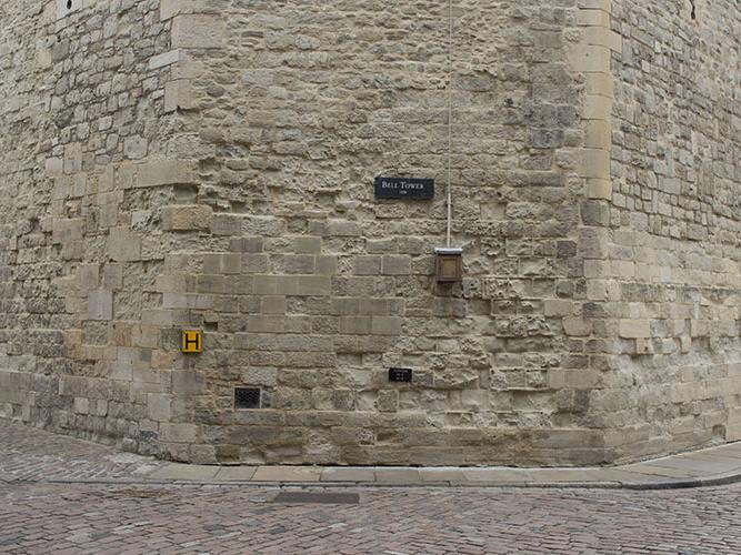 The west facing elevation of the Bell Tower, Tower of London