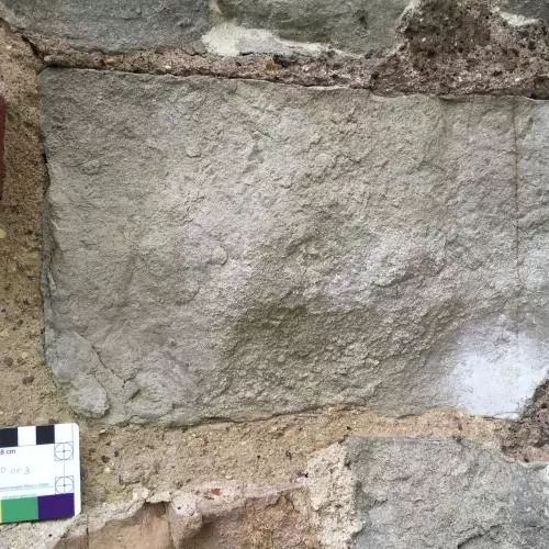 Blistering stone at the Wardrobe Tower