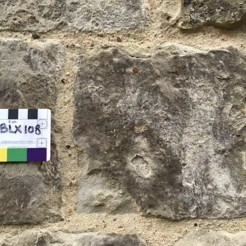 Blistering stone at the Bell Tower