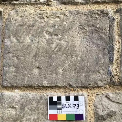 Powdering Reigate Stone at the Bell Tower, Tower of London