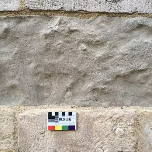 Powdering Reigate Stone at the Bell Tower, Tower of London