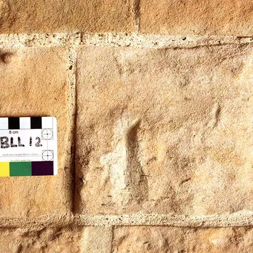 Powdering Reigate Stone at the Bell Tower, Tower of London