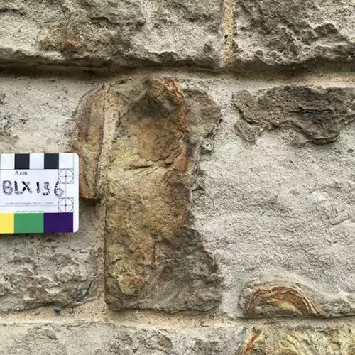 Spalling stone at the Bell Tower, Tower of London